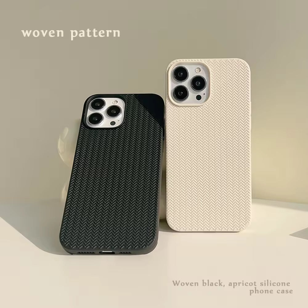 White Woven iPhone Case
