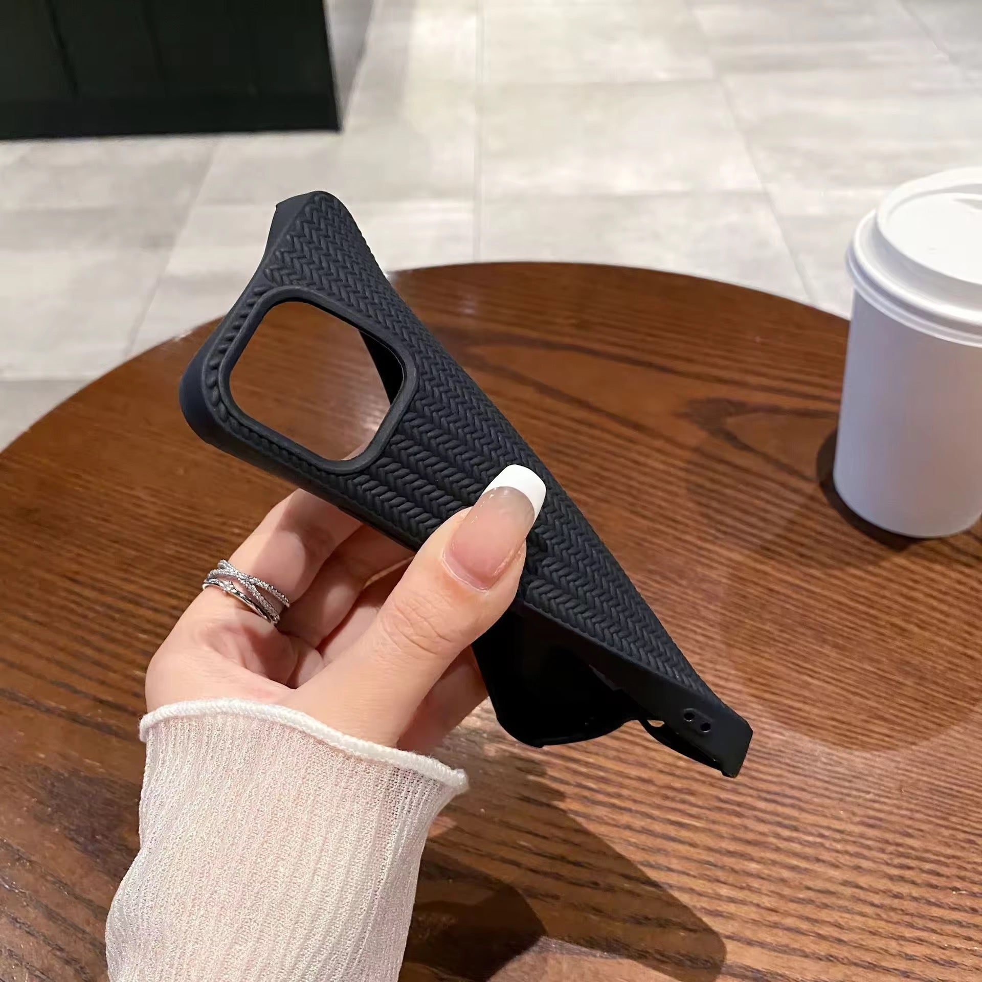 Black Woven iPhone Case