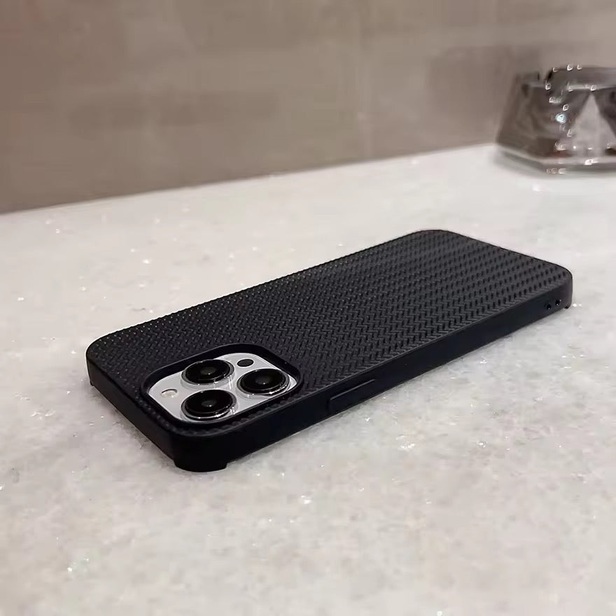 Black Woven iPhone Case