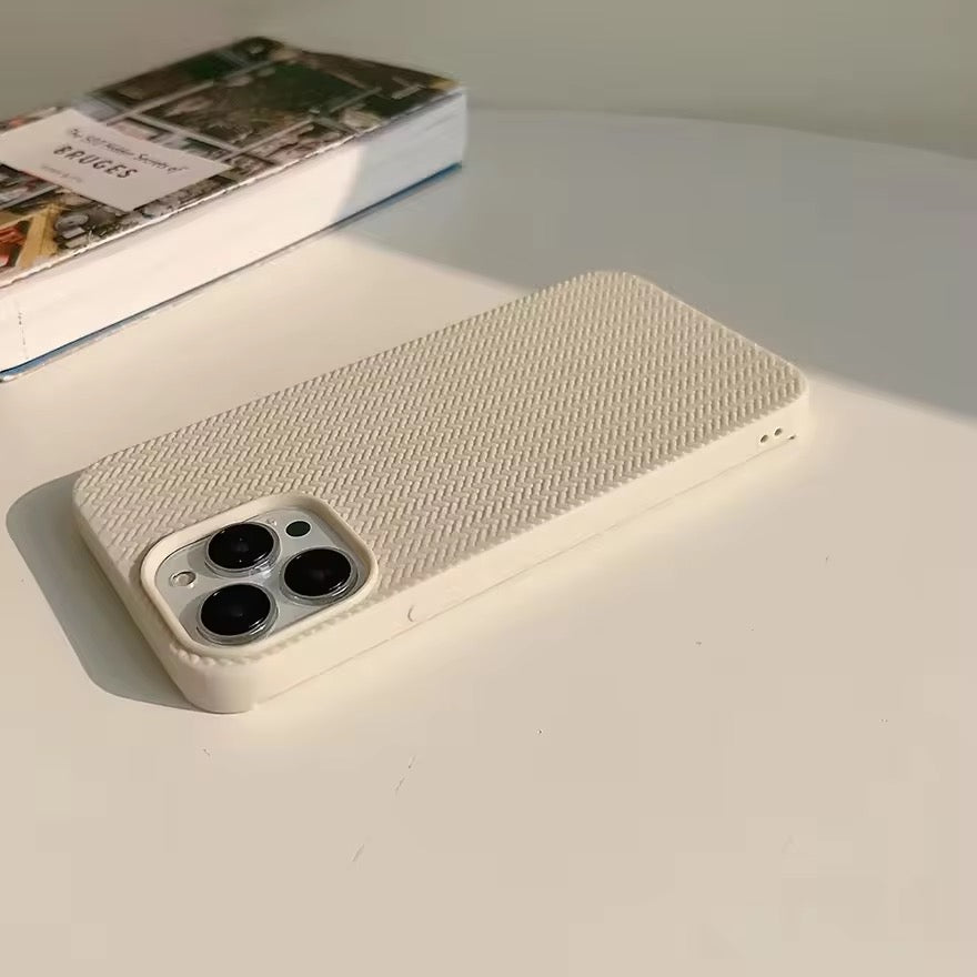 White Woven iPhone Case