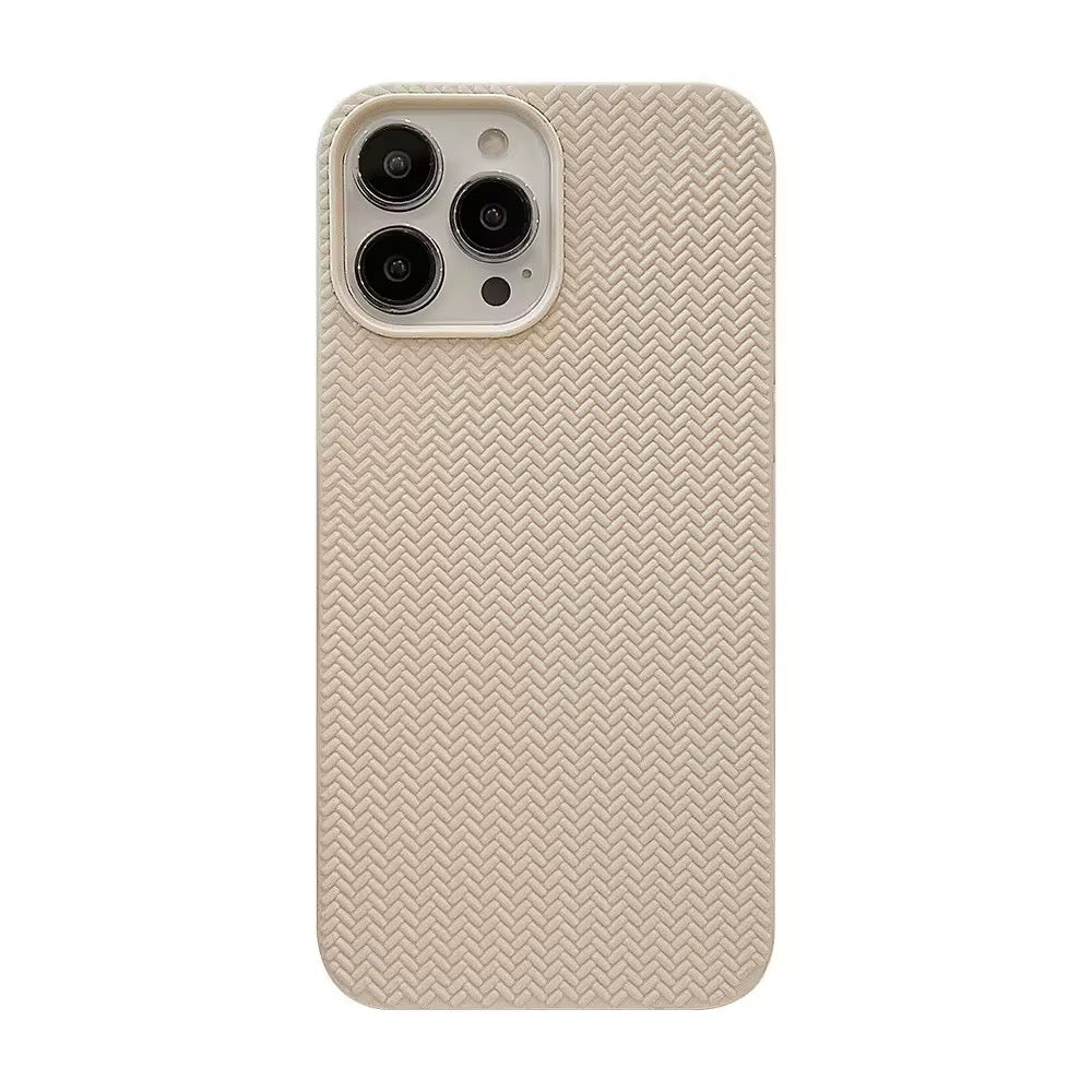 White Woven iPhone Case